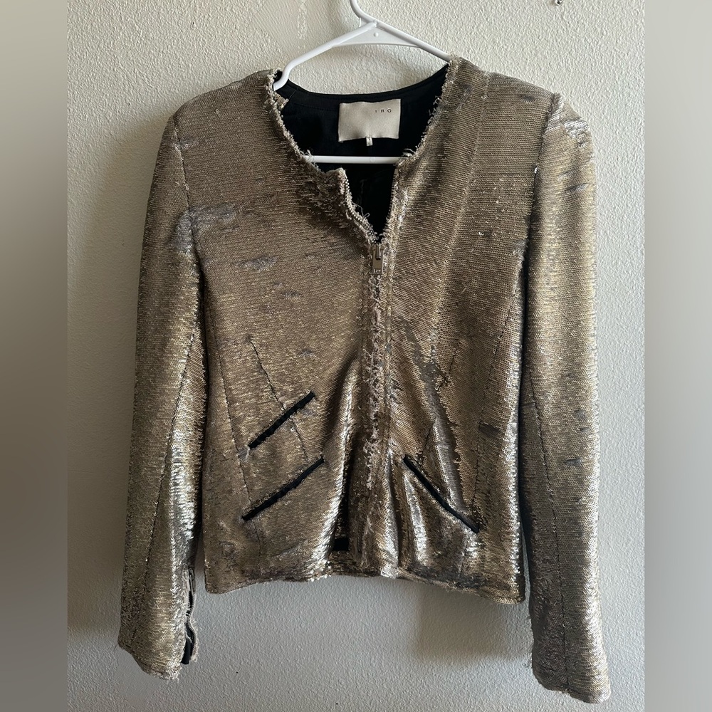 Iro Women's Gold Sequin Jacket
